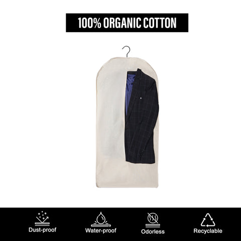 42 Inches Muslin Garment Bag - 100% Cotton - Wedding Dress Bag - Coat Bag