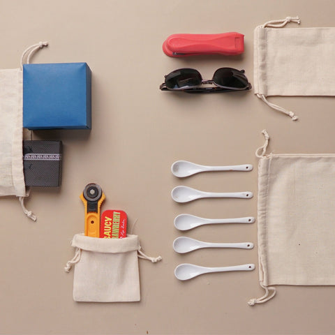 6 x 8 Inches 100% Canvas Cotton Double Drawstrings Premium Quality Muslin Bags