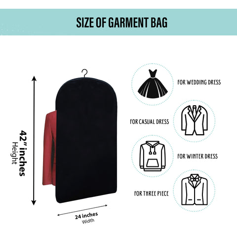 42 Inches Muslin Garment Bag - 100% Organic Cotton - Wedding Dress Bag - Coat Bag