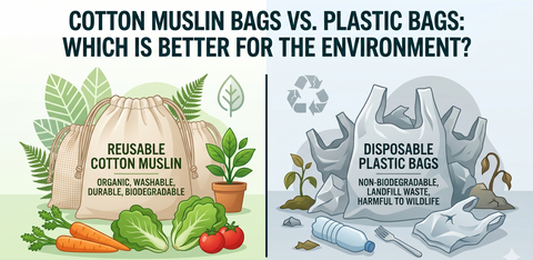 Cotton Muslin Bags vs Plastic Bags: Which Is Better for the Environment?