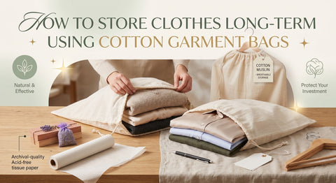 How to Store Clothes Long-Term Using Cotton Garment Bags