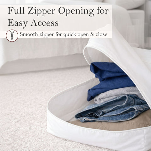 Premium Cotton Storage Organiser Bag with Clear Window