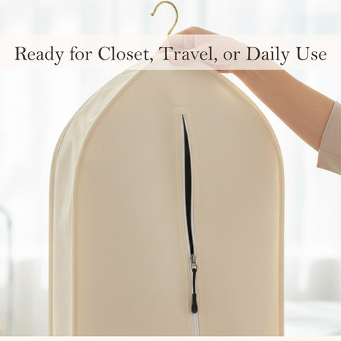 42 Inches Muslin Garment Bag - 100% Organic Cotton - Wedding Dress Bag - Coat Bag