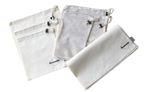 PRODUCE BAGS WITH SWADDLE BLANKET - SET OF 7