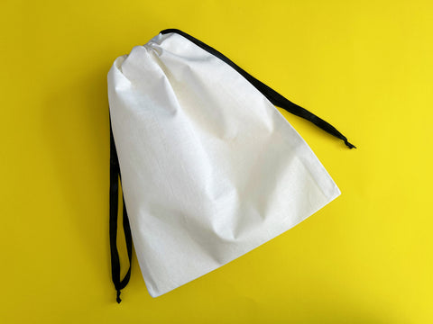 12 x 16 Inches Cotton Double Drawstrings Premium Quality Muslin Bags with Ribbon Drawstring