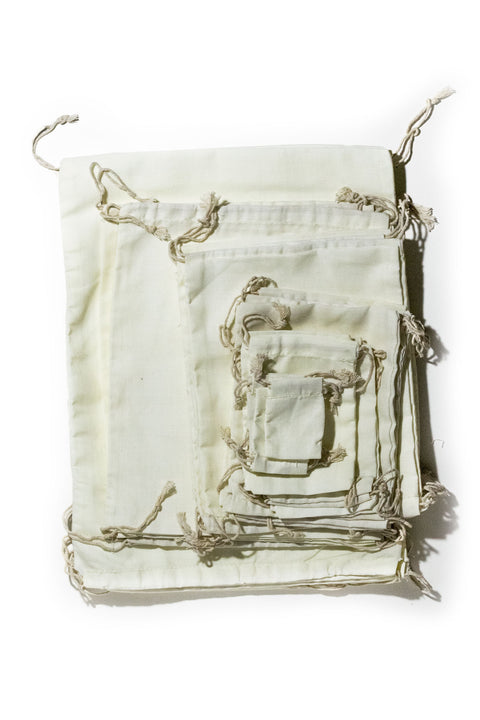 Muslin Bags - Premium Cotton Double Drawstring Soft Quality Bags
